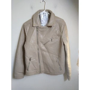 Forever 21 Jacket Womans Medium Tan Faux Leather Coat - Picture 1 of 12