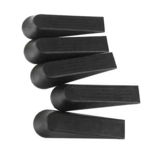 Dooor Stopper Heavy Duty Plastic Door Stop Wedge Holder 5pk - Picture 1 of 9