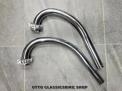 Juego de un par de tubos de escape y bridas de escape HONDA Benly C92 CA92 C95 CA95 Foto 1 de 4