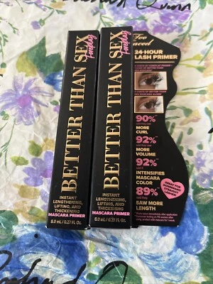 2X Too Faced Better Than Sex Foreplay Mascara Primer 8ml/.27oz Each NIB - Image 1 of 4
