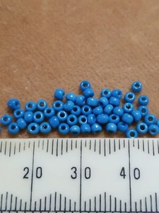 Turquoise Blue Opaque Glass Seed Beads African Indian Trade Murano Vintage - Picture 1 of 5