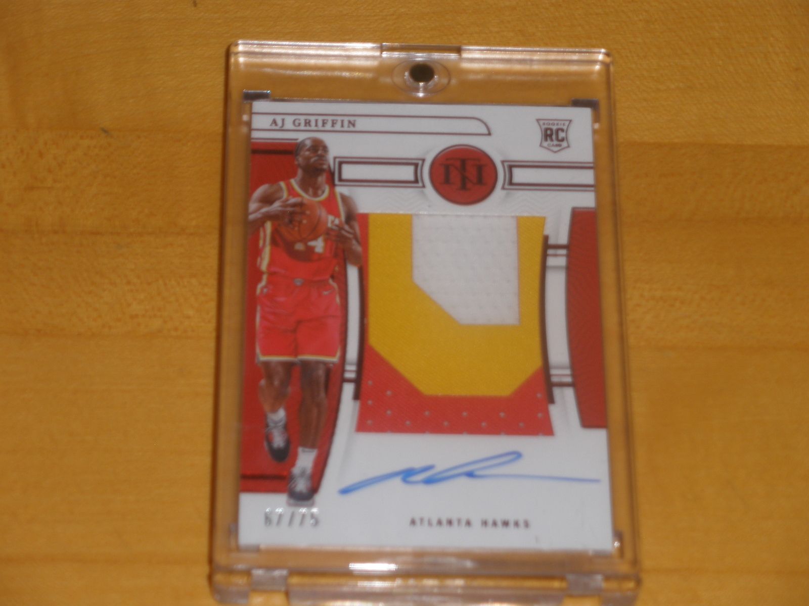 2022-23 National Treasures Red RPA Autograph Auto Patch #103 AJ Griffin 67/75 RC