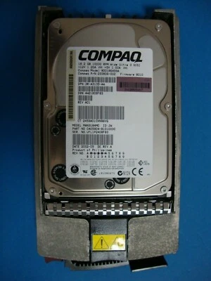 HP Compaq MAN3184MC 18.2GB 10K RPM Ultra Wide SCSI-3 in Server Hot Swap Caddy - Image 1 of 4