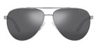 Prada Ps 52Ys Sunglasses Gunmetal Gray Mirrored Black 61Mm New 100% Authentic