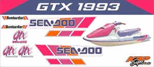 SEADOO GTX 1993 Graphics / Decal / Sticker Kit CUSTOM - Picture 1 of 1