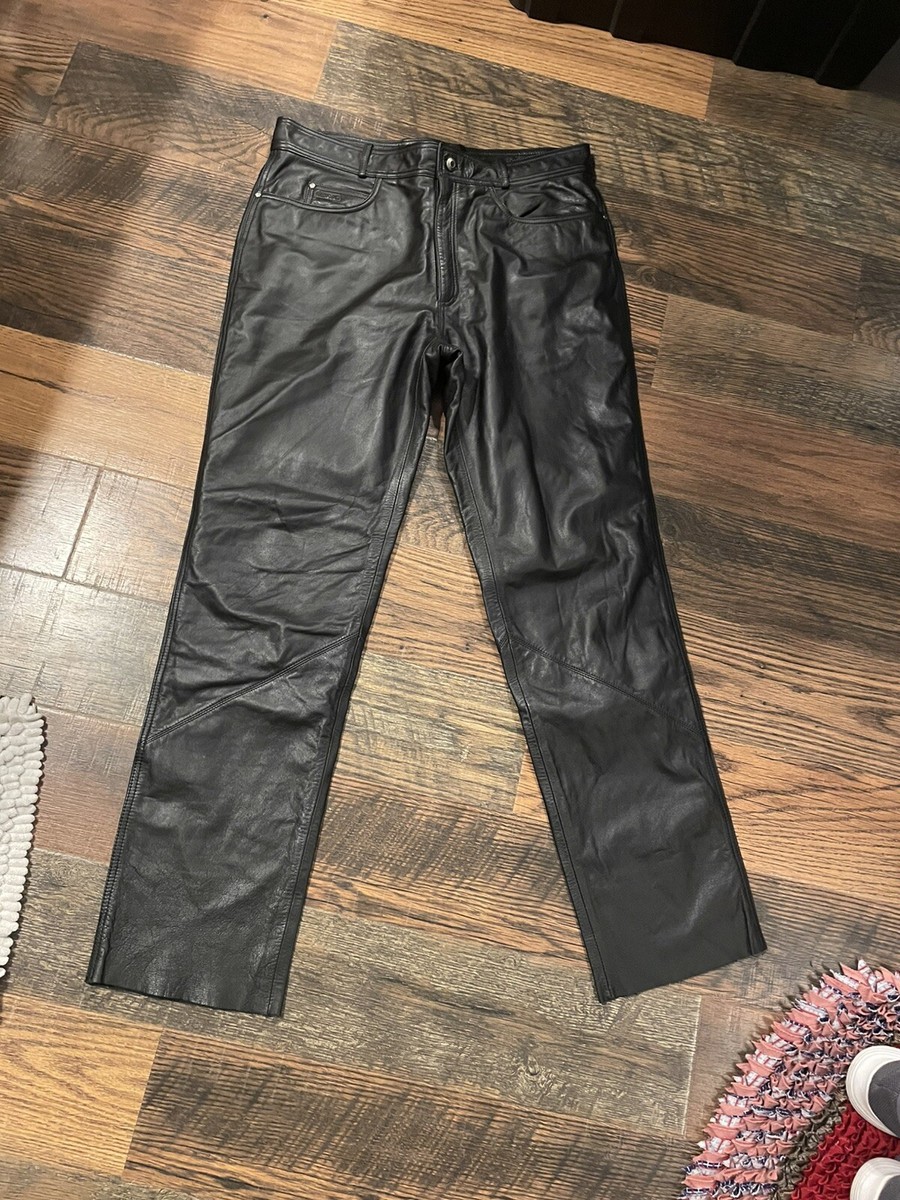 Harley-Davidson Black Leather Motorcycle Pants for sale | eBay
