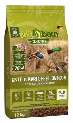 Wildborn Ente & Kartoffel JUNIOR Sensitive 12 kg - getreidefreies Welpenfutter - Bild 1 von 2
