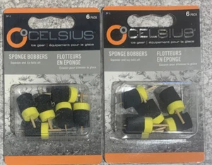 2 Packs Celsius Sponge Bobbers 12 Total Pieces Ice Fishing - Picture 1 of 1