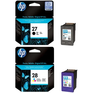 Oryginalne wkłady atramentowe HP 27 + HP 28 czarno-trójkolorowe (C8727AE + C8728AE) - Zdjęcie 1 z 3