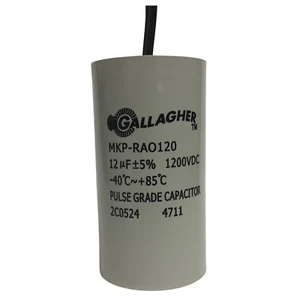 12uF 1200vdc Pulse grade capacitor Gallagher 2C0524 with leads electric fence - Picture 1 of 2
