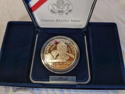 2000 Library of Congress Proof Silver Coin, + Box & COA - Image 1 of 3