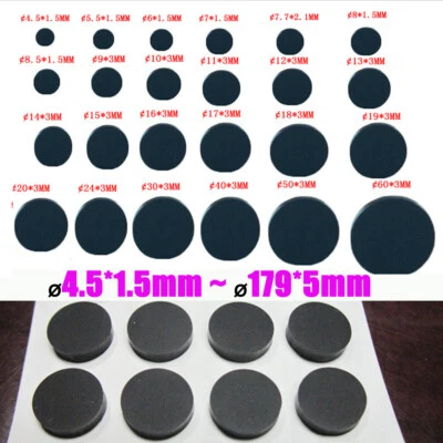 Rubber Mat Self-Adhesive Anti-Skid Foot Pad Round 4mm~180mm Shock Absorbing Cush - Image 1 of 4