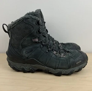 Oboz Women’s Size 9.0 Bridger 7” 3M Insulated Gray Black Leather Hiking Boots - Picture 1 of 13