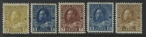 Canada KGV Admirals 4, 5, 7, 8, and 10 cents mint no gum - Picture 1 of 1
