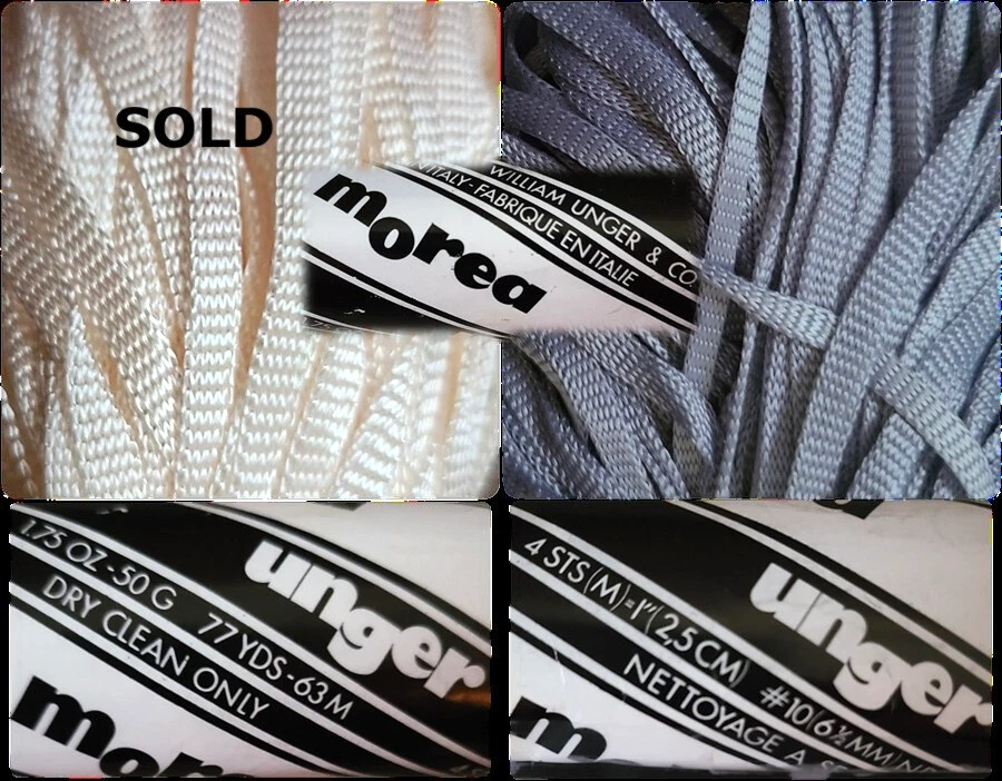 1 Skein - Morea by Unger (100% Rayon) Ribbon Yarn - Gray - Image 1 of 1