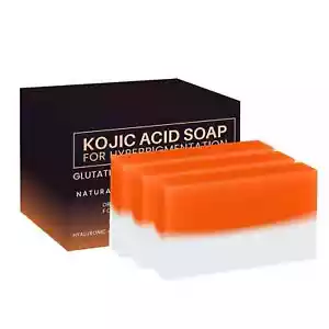 2-Pack Turmeric Glow Soap - Handmade Skin Brightening with Lemon & Kojic Acid - Picture 1 of 7