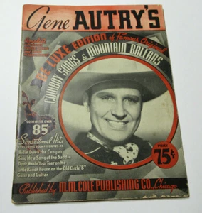 1938 Gene Autry's Deluxe Edition Cowboy Songs & Mountain Ballads (Guitar, Piano) - Picture 1 of 2