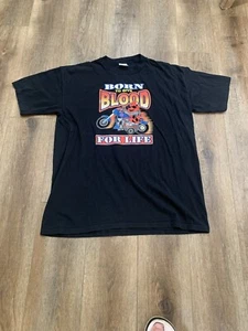 VTG Single Stitch T Company "Born To Give Blood" XL - Picture 1 of 5
