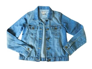 Mudd Girls Size L 14 Blue Jean Stretch Denim Jacket Soft Lightweight - Picture 1 of 4