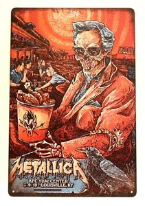 Metallica Tin Poster Metal Sign Live on Tour in Concert Vintage Advertisement CD - Picture 1 of 4