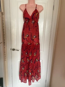 Boux Avenue Sheer Red Maxi Dress Size 8 BNWT RRP £45 - Picture 1 of 7