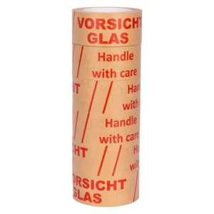 verpacking Papierklebeband Vorsicht Glas 50m Imprägniert Packband (6 Rollen) - Bild 1 von 8
