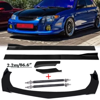 Front Bumper Lip Spoiler Splitter Car Body Rear For Mazda Protege Glossy Black Foto 1 de 4