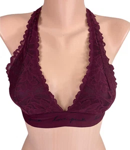Sujetador Victoria's Secret Rosa Encaje Bralette Talla S Borgoña Espalda Corredora Ligero - Imagen 1 de 8