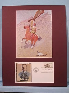 "If Skulls Could Speak" painted by Frederic Remington & First Day Cover - Picture 1 of 1