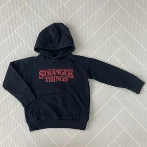 Felpa con cappuccio Abercrombie bambino nera Stranger Things ragazzo taglia 5/6 - Foto 1 di 6