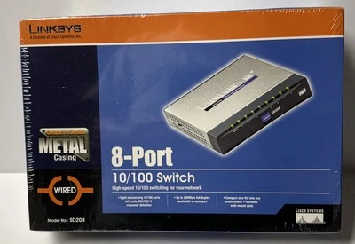 Linksys SD208 Cisco System Gray/Silver 8-Port 10/100 Standalone Network - Image 1 of 4