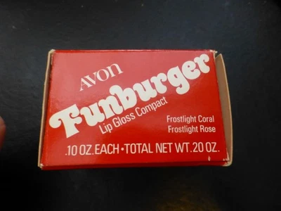 Avon Funburger Lip Gloss Compact 1970s Vintage - Image 1 of 4