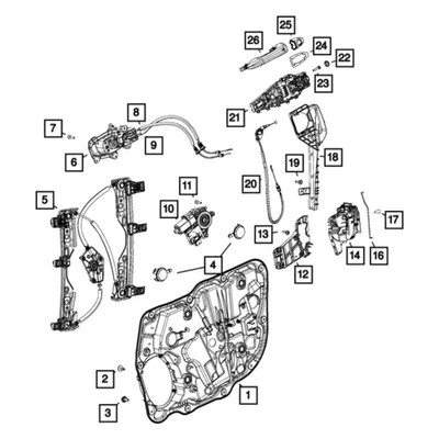 For Jeep Compass 2018-2022 Mopar 5SV50KW3AB Exterior Door Handle Cover Foto 1 de 4