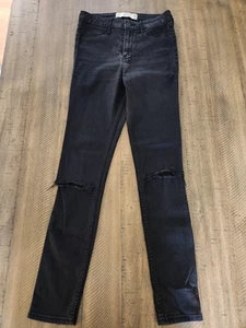 Hollister High Rise Jeans Legging Schwarz Stretch Denim Jeggings Gr. 5R Emo 27/29 - Bild 1 von 6
