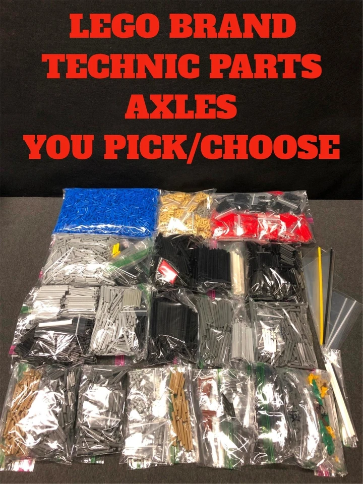 LEGO TECHNIC PART AXLE AXLES 2L 3L 4L 10L 16L 32L +  "CHOOSE YOUR STYLE/COLOR" - Image 1 of 1
