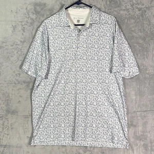 Hickey Freeman blau weiß Kurzarm Kaktus Golf Polo Größe Large - Bild 1 von 9