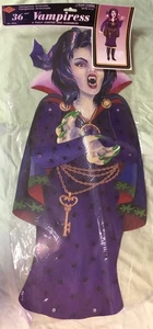 Vintage 1995 Beistle Jointed Hinged Vampiress Cutout Die Cut Halloween Decor New - Picture 1 of 5