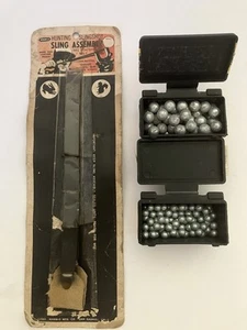 Vintage WHAM-O Slingshot Sling Assembly In Original Packaging opened , With Ammo - Picture 1 of 6