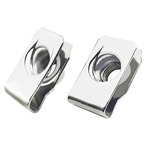 M6 Regular Extruded U-Nut, U-Style Clip-On Nuts, Stainless Steel M6, Silver - Picture 1 of 3