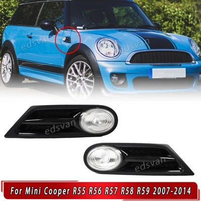 For 2007-15 Mini Cooper R55 R56 R57 R58 R59 Clear Lens Fender Side Marker Lights - Image 1 of 4