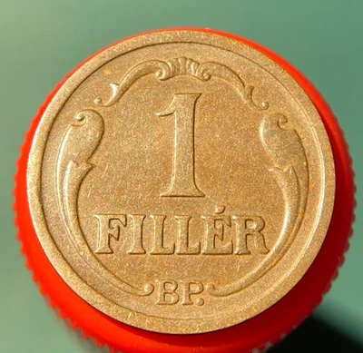 aUNC  - Hungary - 1 Filler  -  1936  -  Nice Copper Coin! - Image 1 of 2
