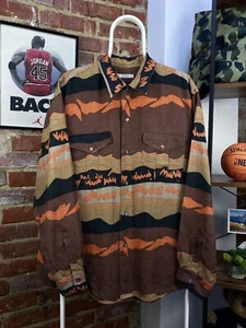 Yves Saint Laurent Rive Gauche Vintage Printed Vintage Long Sleeve Shirt - Picture 1 of 15