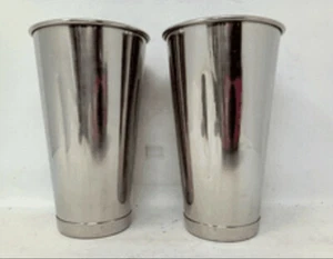 Lot of 2-Vollrath - 48070 - 30 Oz Malt Cups Stainless Steel ￼ - Picture 1 of 4