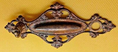 Antiguo cajón bajo victoriano tiradores manijas puerta gabinete perilla rústico Foto 1 de 4