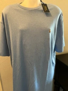 NUEVO XLT XLTALL Para Hombre Ralph Lauren POLO CUELLO REDONDO JEAN AZUL con MULTI Pony $50 - Imagen 1 de 2