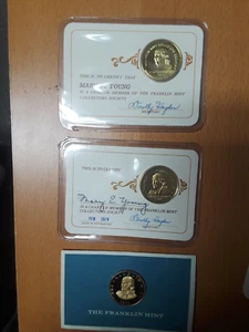 3 Charter Member Franklin Mint Collectors Society Card with Coin 1979, +2 - Bild 1 von 1