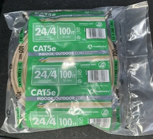Southwire 100 ft. 24/4 CAT 5E Indoor/Outdoor Cord Type CMR/CMX-TAN/Price PerRoll - Picture 1 of 2