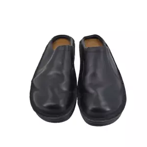 Naot Bjorn Clogs Mules Shoes Black Leather Slip On Comfort Mens Size 45 EU/US 11 - Picture 1 of 10