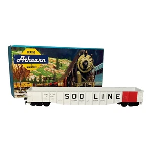 Athearn 1646 Soo Line 50' Open Gondola White #67650 HO 7" Long w/ Original Box - Picture 1 of 16