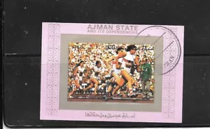 AJMAN TRACK kleiner Kleinbogen alt Vintage CTO GEBRAUCHT Tier TOPISCHE BRIEFMARKEN - Bild 1 von 1